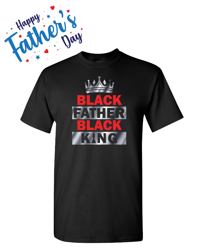 Father's Day - Black Father Black King - Black red silver