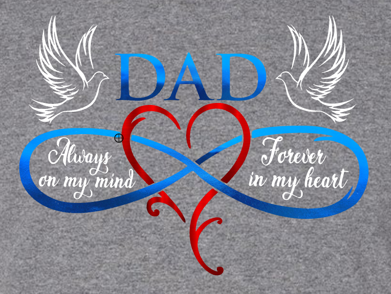 Father's Day - Always in My Heart - Gray