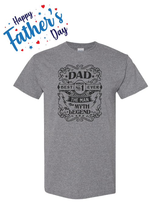 Father's Day - Vintage - Man Myth Legend - Grey