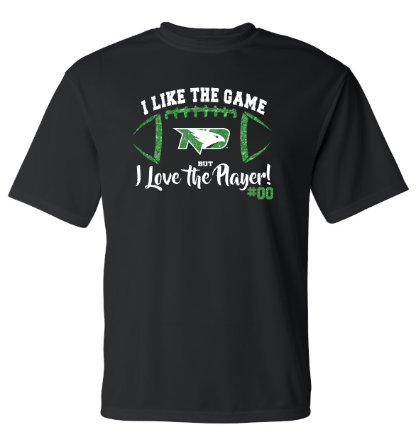 *UND DRI FIT - Black T-shirt - Glitter I love the Player