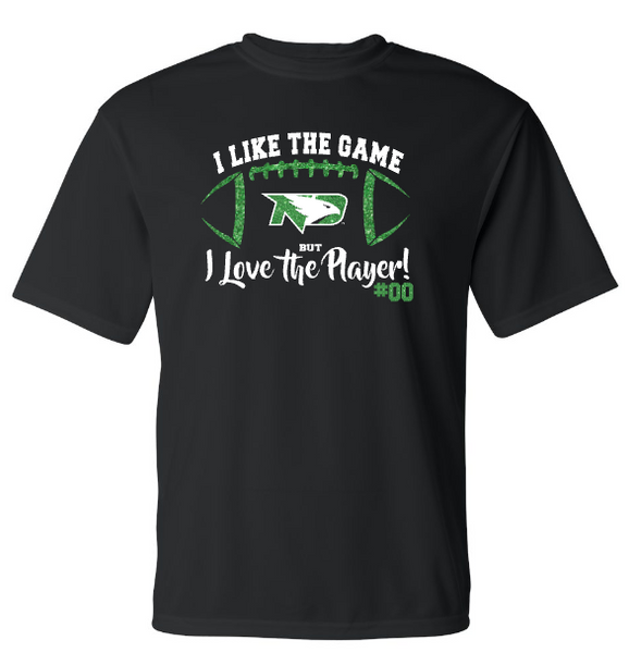 *UND DRI FIT - Black T-shirt - Glitter I love the Player