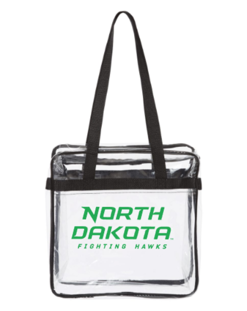 *UND Clear Tote with Zippered Top - Matte ND Green