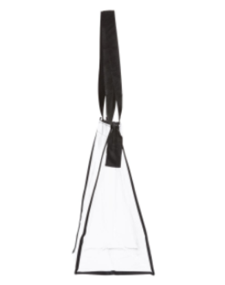 *UND Clear Gusset Tote with Zippered Top - Glitter ND Green