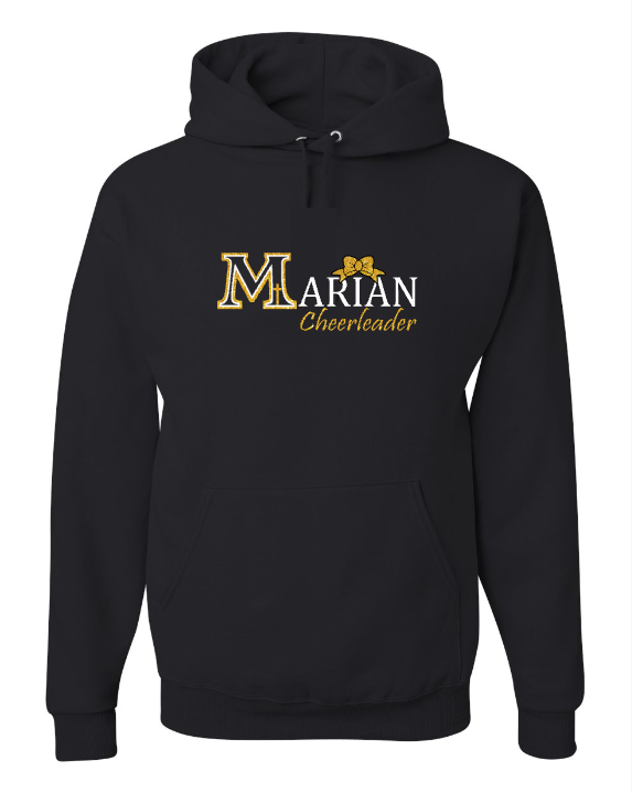 Marian Cheerleader - Black Hoodie - Glitter.