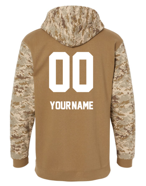 *UND Football Hoodie - Hooded Sweatshirt - Military Appreciation